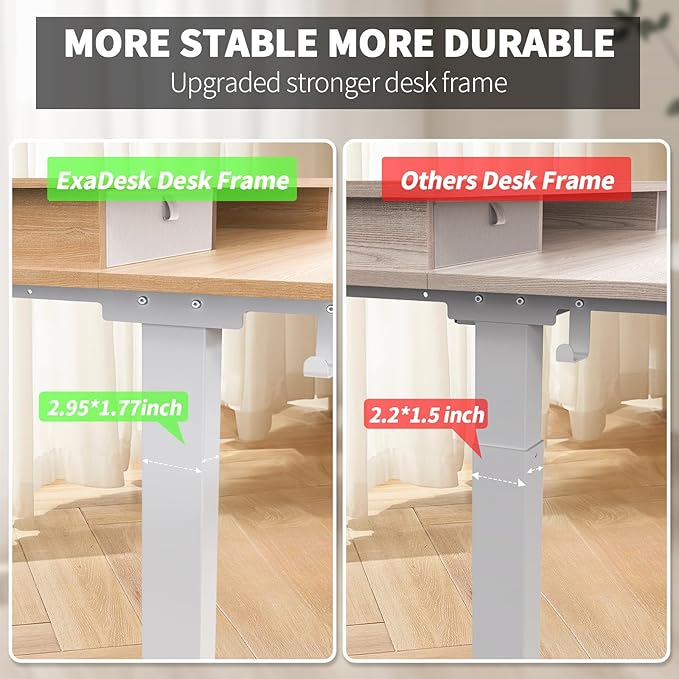 48 * 30 Inches Electric Standing Widened Desk Adjustable Height