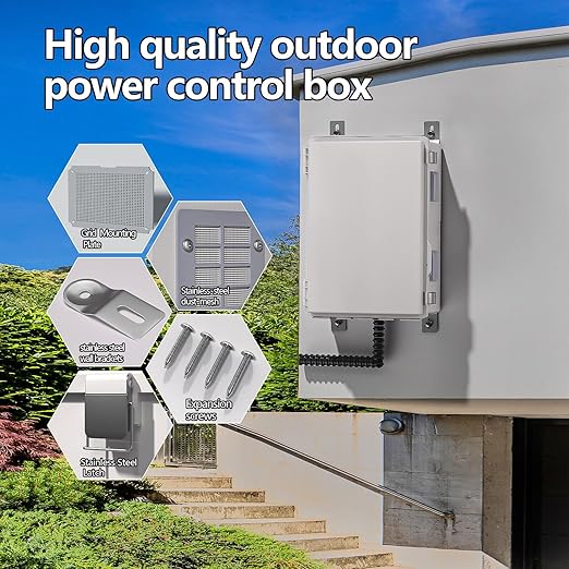Electrical Junction Box, Ventilated Design, Cable Grommets, Indoor/Outdoor Use