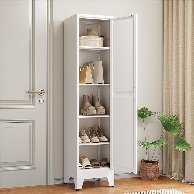 COFaR 67" Tall Pantry Cabinet, Slim Freestanding Cupboard