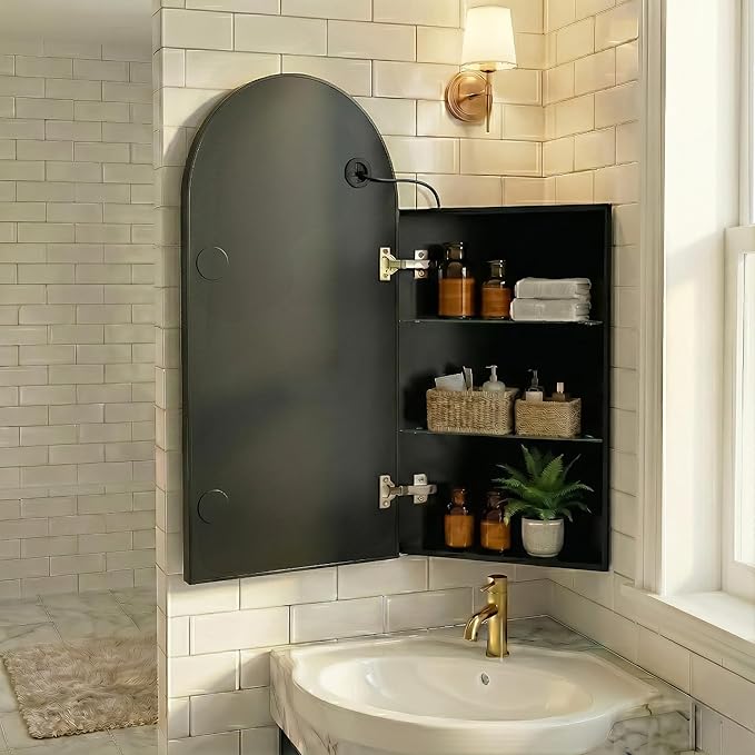 LED Corner Medicine Cabinet