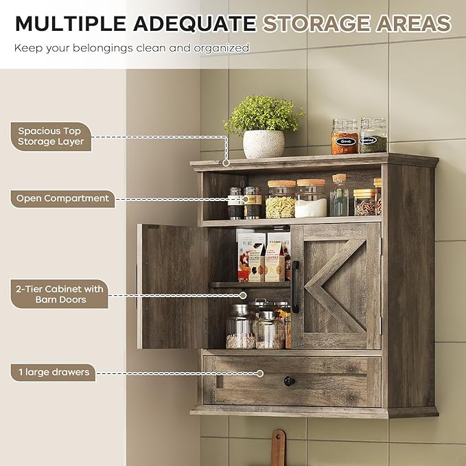 Bathroom Wall Cabinet, Wall Mounted Medicine Cabinet