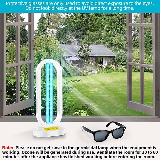 UV Light Sanitizer, 4-Speed Timing and Remote Control UVC Home Disinfection