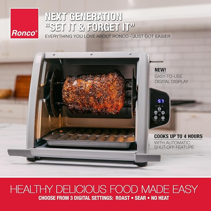 Ronco 6000 Platinum Series Rotisserie Oven, Digital Display, 12-Pound Capacity