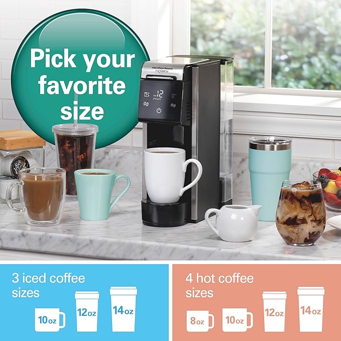 Hamilton Beach FlexBrew Advanced 4-in-1 Single Serve Hot & Iced Coffee Maker