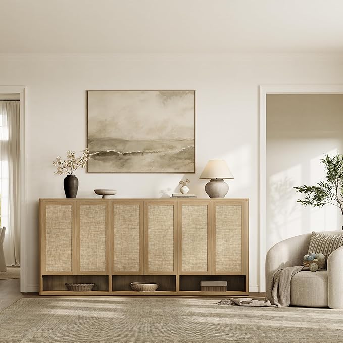 SICOTAS Rattan Shoe Storage Cabinet