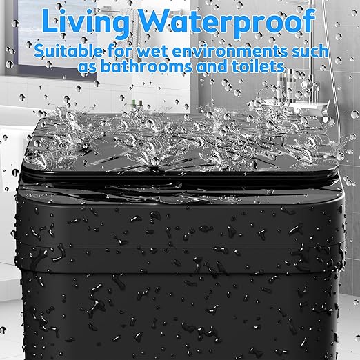 Bathroom Trash Can with Lid, 2 Pack 4 & 2.2 Gallon Automatic Touchless Garbage