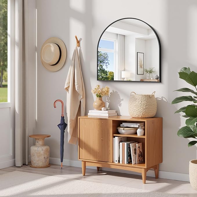 CIRCUMI Arched Wall Mirror, Metal Frame, Large Size