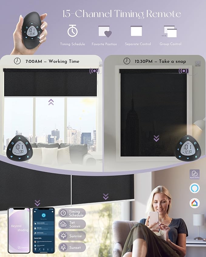 Graywind Motorized Solar Shades Compatible