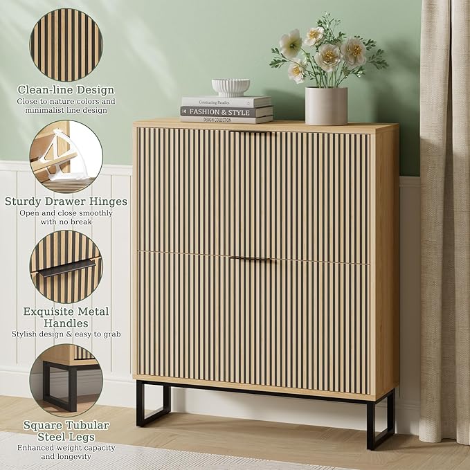 Shoe Cabinet Storage Entryway Slim, Shoe Organizer Cabinet