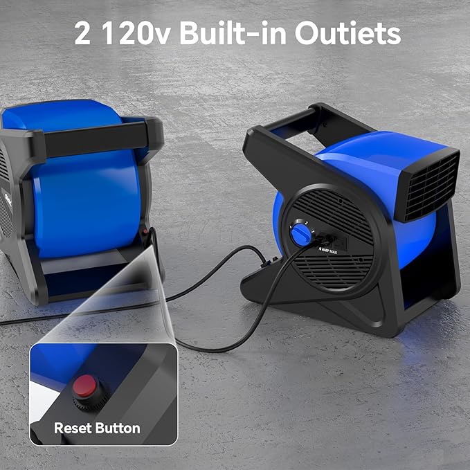 shinic 15" pivoting blower fan, portable pivoting blower fan