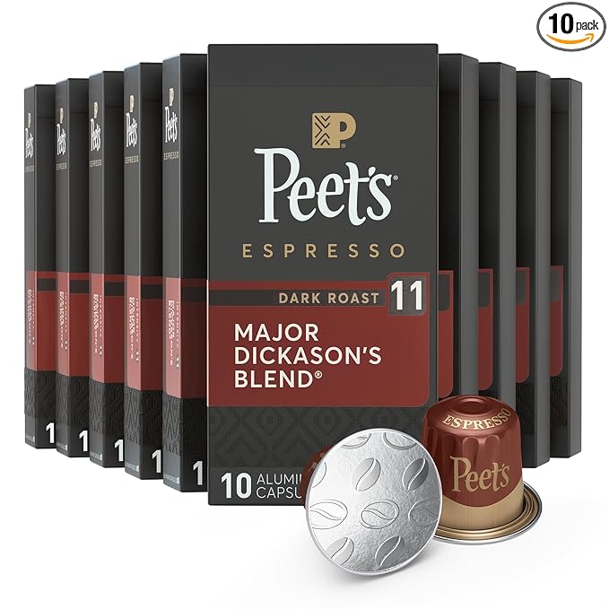Peet's Coffee, Dark Roast Espresso Capsules, Compatible