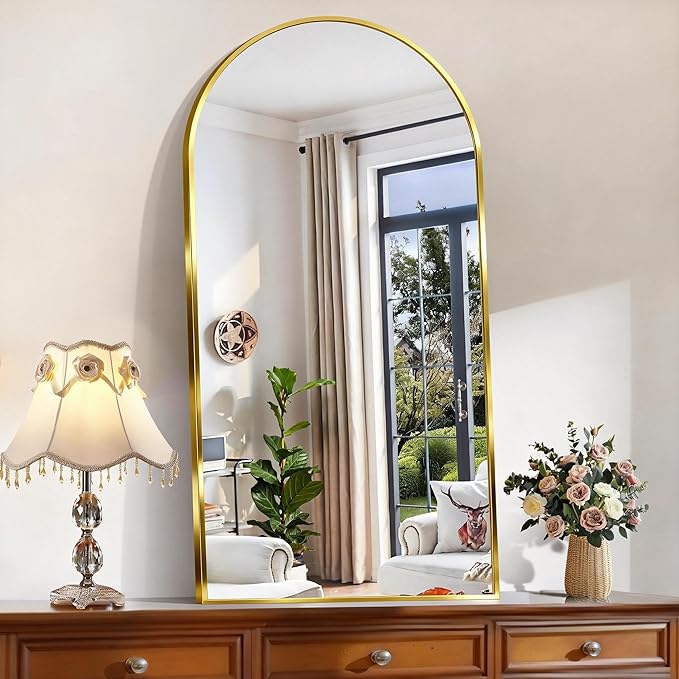 CIRCUMI Arched Wall Mirror, Metal Frame, Large Size