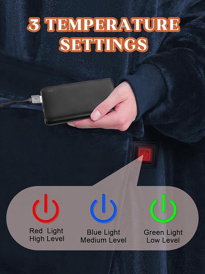 MAXEVE Heated Wearable Blanket Hoodie