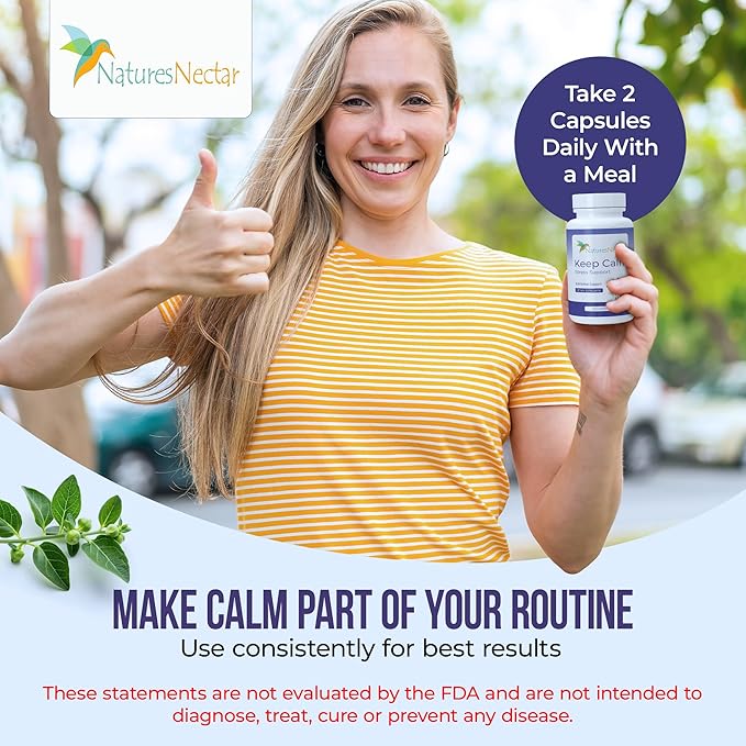 Nature's Nectar Anxiety and Stress Relief Supplements – Keep Calm Capsules