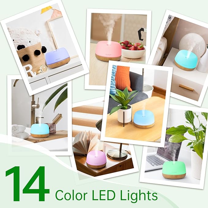 ASAKUKI Essential Oil Diffuser, 300ml Ultrasonic Aromatherapy Oil Humidifier