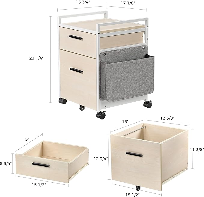 EUREKA ERGONOMIC 2-Drawer Mobile File Cabinet