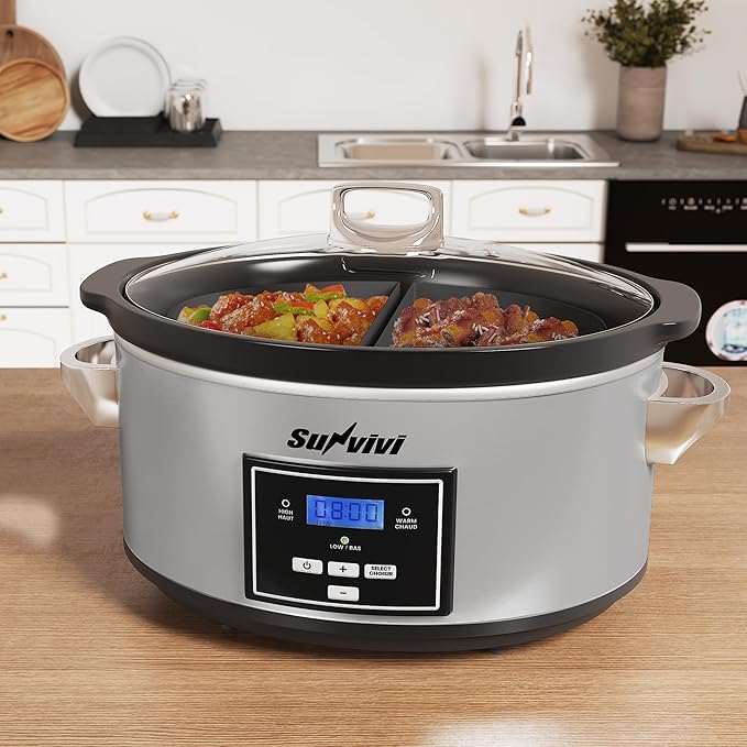 Sunvivi 6 Quart Programmable Slow Cooker