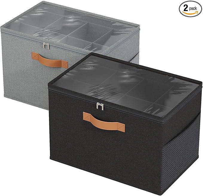 2 Pack Shoe Organizer for Closet, Foldable Shoe Storage Organizer