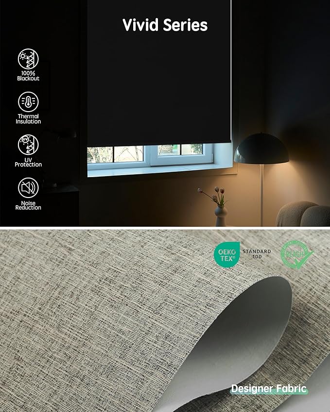 Yoolax Motorized Blinds with Remote, Smart Blinds