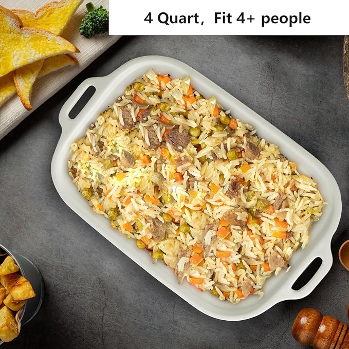 Magnifique 4 Quart Casserole Digital Slow Cooker, Premium Ceramic Bakeware