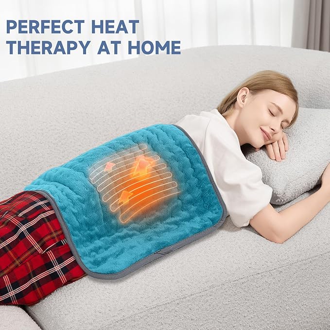 Electric Heating Pad for Seniors, Moist Heat Option, Auto Shut-Off & Washable