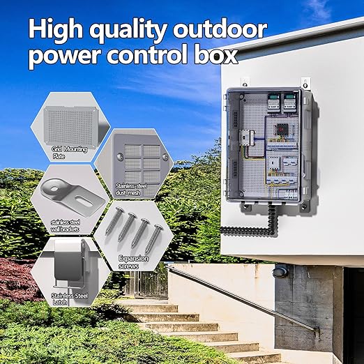 ABS Electrical Junction Box, Ventilated Design, Cable Grommets, IP65 Waterproof