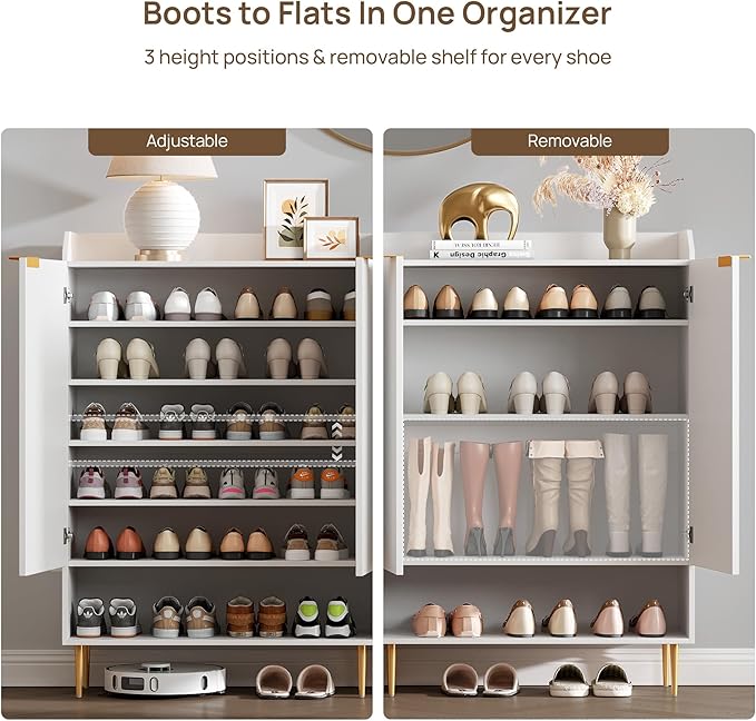 SICOTAS Fluted Shoe Cabinet