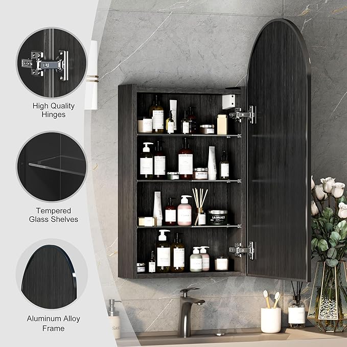 Black Arched Medicine Cabinets