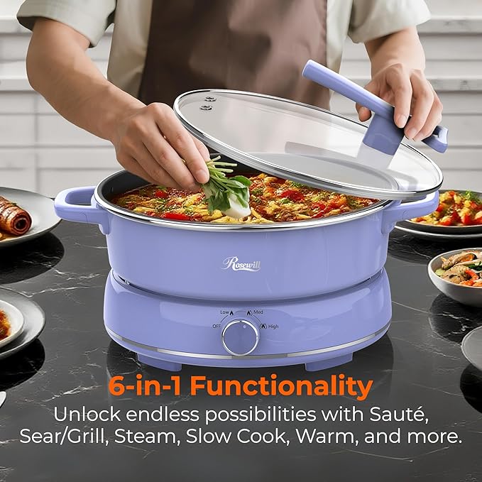 Rosewill 12.7 QT Electric Hot Pot Slow Cooker