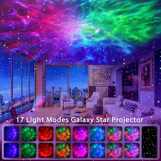 Galaxy Projector for Bedroom, Star Night Light Projector with Remote Control & Timer, Gift for Kids Adults for Birthdays, Christmas (Pink)