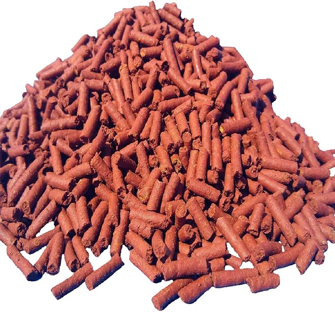 Aquatic Foods Inc. Beef Heart Mix 1/8" x 7/16" Sinking Sticks for Discus, Cichlids, Carnivores, Plecos, Catfish, Shrimp, Snails, All Community Tropical Fish…2-lbs