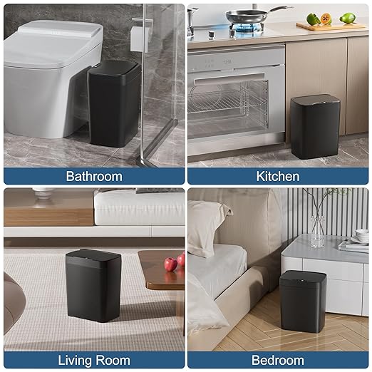2 Pack 2.7 Gal Bathroom Trash Can