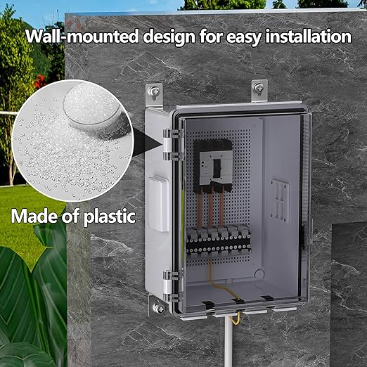 ABS Electrical Junction Box, Ventilated Design, Cable Grommets, IP65 Waterproof