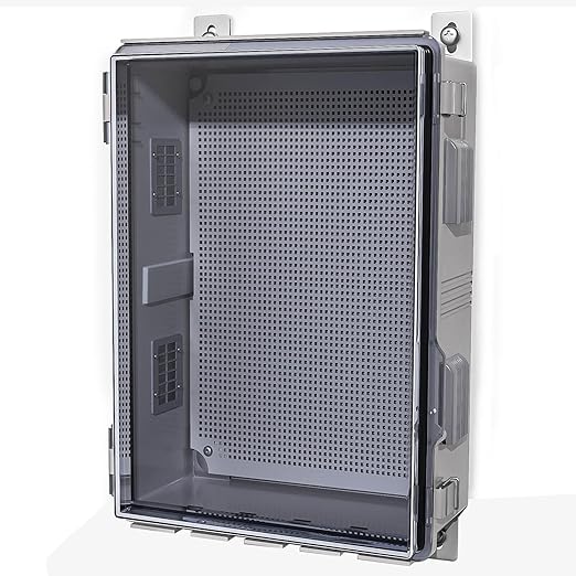 ABS Electrical Junction Box, Ventilated Design, Cable Grommets, IP65 Waterproof