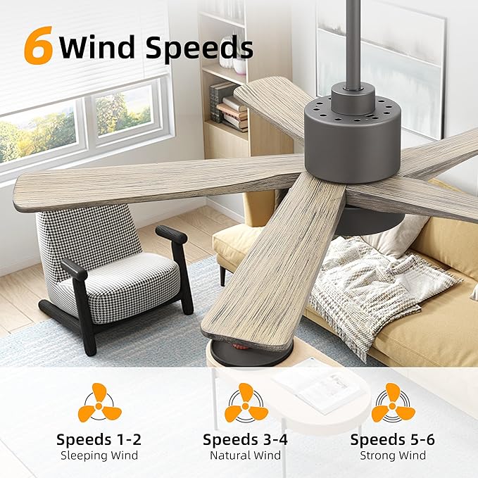 WINGBO 48 Inch DC Ceiling Fan