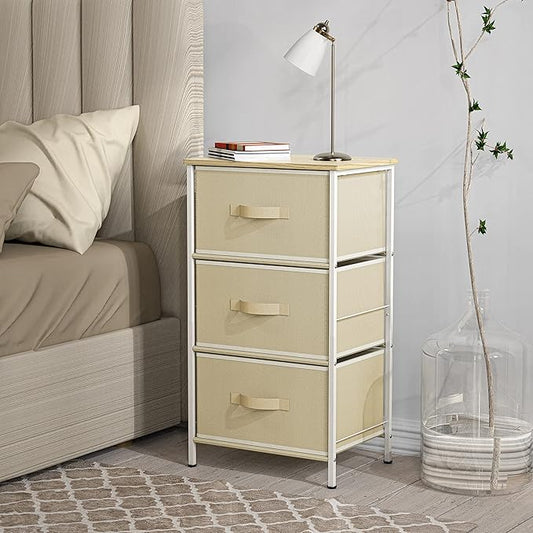 Simple Houseware 3 Drawer Nightstand Dresser