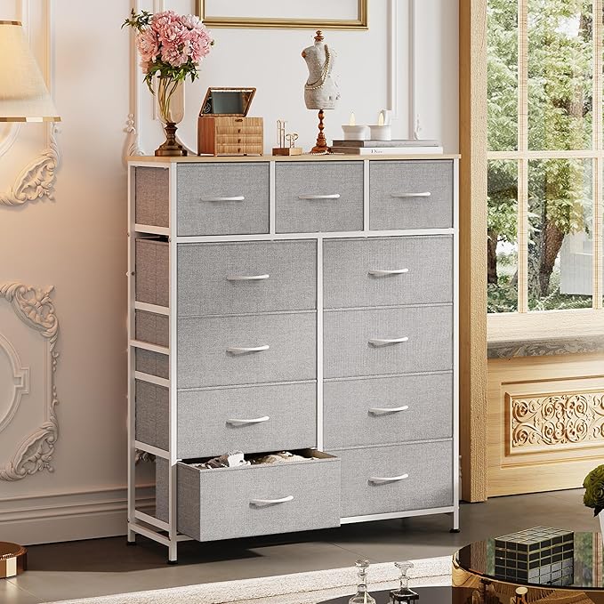 WLIVE Tall Dresser for Bedroom, Fabric Dressers Storage Tower, Dresser & Chest