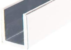 Brixwell SDCD38W-CCP72-XCP50 White 3/8" Fixed Panel Shower Door Deep U-Channel