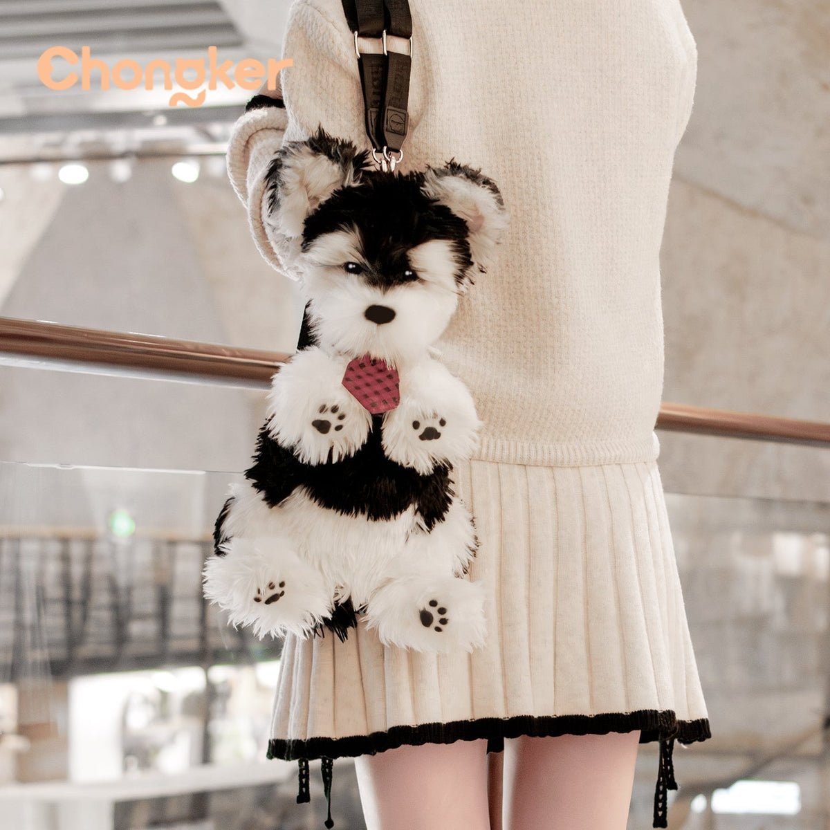 Black & White Schnauzer Backpack – Adorable & Practical