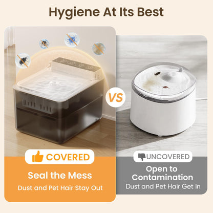 Wireless Charging Battery Driven 304 Stainless Steel Cat Automatic Induction Pet Water Fountain