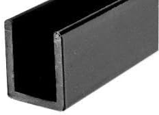 Brixwell SDCD38GM-CCP18 Gun Metal 3/8" Fixed Panel Shower Door Deep U-Channel