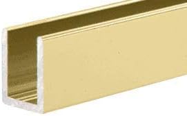 Brixwell SDCD38SB-CCP24-XCP25 Satin Brass 3/8" Fixed Panel Shower Door Deep