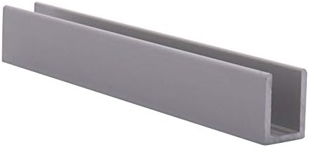 Brixwell SDCD38A-CCP23-XCP50 Satin Anodized 3/8" Fixed Panel Shower Door Deep