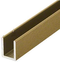 Brixwell SDCD38ABRS-CCP48 Antique Brass 3/8" Fixed Panel Shower Door Deep