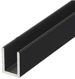 Brixwell SDCD38MBL-CCP36-XCP5 Matte Black 3/8" Fixed Panel Shower Door Deep