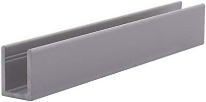 Brixwell SDCD38A-CCP72-XCP5 Satin Anodized 3/8" Fixed Panel Shower Door Deep