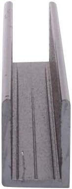 Brixwell SDCD38BL-CCP72-XCP10 Black 3/8" Fixed Panel Shower Door Deep U-Channel