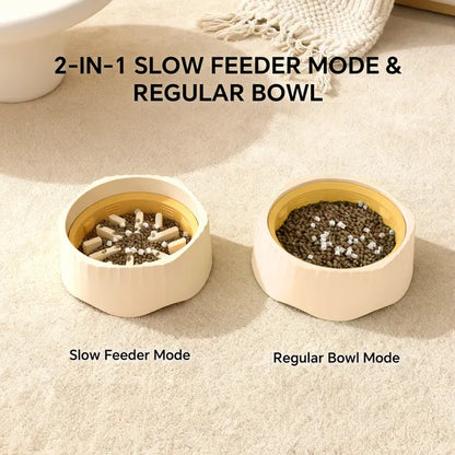 Green Dual-purpose Slow Food Bowl, Fast&slow Food Can Be Freely Switched To Adapt To Different Pet Eating Habits, Cross-border Hot Selling Pet Supplies
