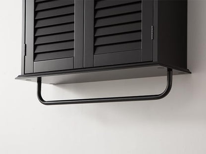 Bathroom Storage Cabinet with Adjustable Wood Shelves & Doors, Made of PDF Wood