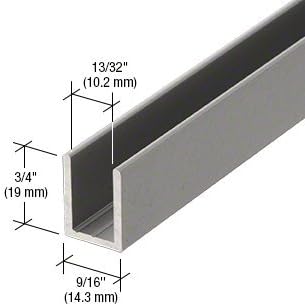 Brixwell SDCD38AB-CCP18-XCP10 Brushed Anodized 3/8" Fixed Panel Shower Door